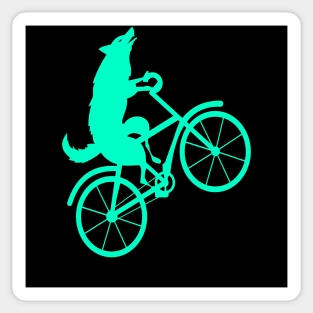 Wolf bicycle nice cute cool colorful Sticker